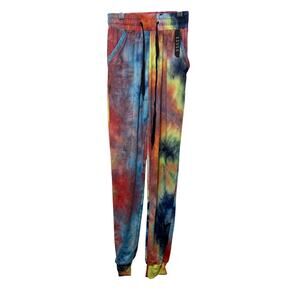 EEVEE Tie Dye Joggers Small – Rainbow Lounge Leggings Y2K Festival Streetwear